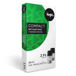 Картридж JTI x2 Logic Compact 1.6мл 2,9мг (Мятный бриз)