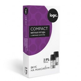 Картридж JTI x2 Logic Compact 1.6мл 2,9мг (Мятная ягода)